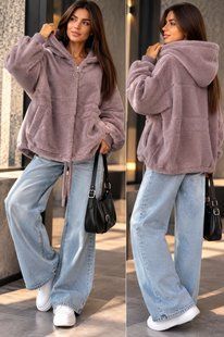Худи женское из альпаки ONE SIZE (6цв) "BONJOUR" недорого от прямого поставщика RIN1551-91213v фото