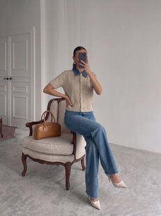 Кардиган жіночий з ангори та джинси, один ONE SIZE "REMISTORE" недорого від прямого постачальника Razg3591-SV2617_бежевый_v фото