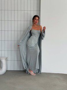 Костюм женский из вискозы платье + кардиган 42-44, 46-48 (3цв) "LILBRAND" недорого от прямого поставщика Rin1540-739v фото