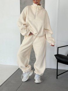 Костюм женский из турецкой шерпы на флисе ONE SIZE (2цв) "RUSNAK" недорого от прямого поставщика APR19-650v фото