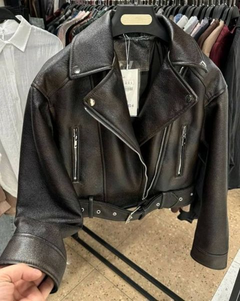 Куртка-косуха женская блестящая в шоколадном S, M, L "OPTSHOP" недорого от прямого поставщика RIN1553-8128v фото