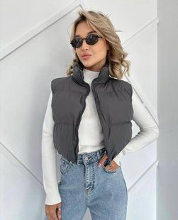 Жилетка жіноча плащівка на синтепоні 200 42-44; 46-48 (3цв) "PapaFashion" недорого від прямого постачальника Razg6260-4031s фото