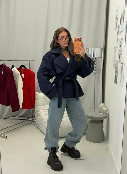 Укорочене тренч-пальто з кашеміру для жінок onesize(42-46) (6цв) "MINIMAL" недорого від прямого постачальника RIN4956-629v фото