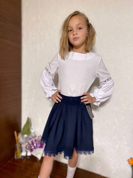 Юбка из мадоны для девочек 116, 122, 128, 134, 140, 146, 152 (2цв) "BRYKINA" недорого от прямого поставщика 2PLGU1077-264_кружево_по_краю_v фото