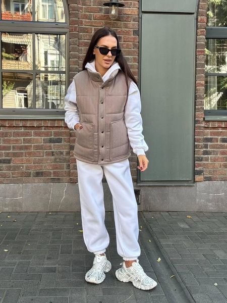 Жилетка женская трикотаж-шерсть на силиконе S-M, L-XL (3 цв.) "LASAS" от прямого поставщика Sin1522-086i фото