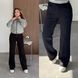 Штаны женские из турецкой трехнитки на флисе 42-44, 46-48 "LINDA" недорого от прямого поставщика RIN4955-9087_норма_черный_v фото 1
