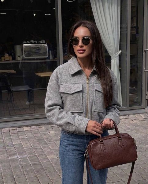 Бомбер женский из турецкого кашемира 42, 46 (3цв) "MIA BRAND" недорого от прямого поставщика SIN817-366_v фото