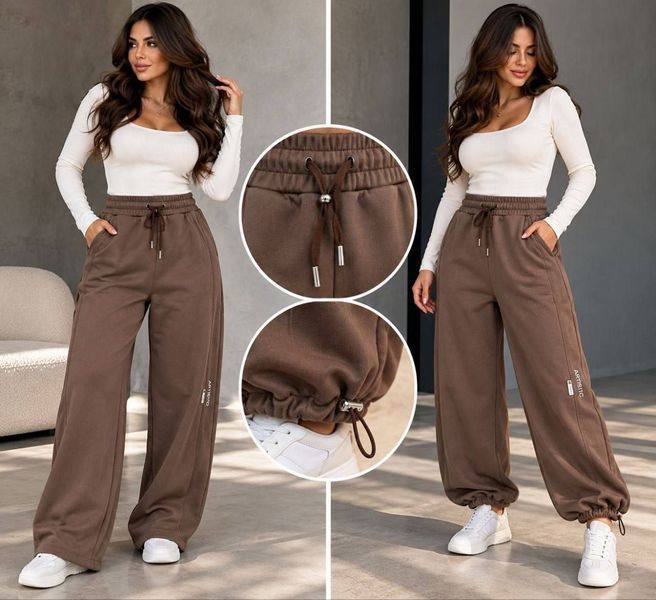 Штаны женские из премиального модала на флисе M, L, XL, 2XL, 3XL (3цв) "BONJOUR" недорого от прямого поставщика RIN1551-2182v фото