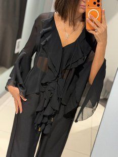 Блуза жіноча з шифону oversize р.oversize (2цв) "ASPERAMO" недорого від прямого постачальника Rin1545-8713b фото