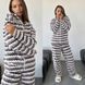 Теплый домашний костюм-пижама женский из махры двусторонней шлифованной 42-46, 48-52 (3цв) "YANIKA" недорого от прямого поставщика APR23-7220_зигзагообр_узор_v фото 1