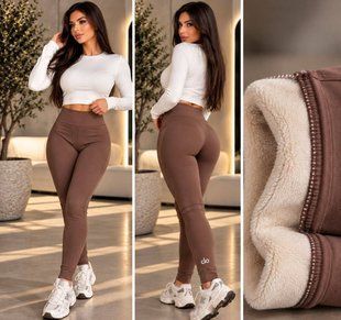 Утеплені легінси жіночі з ефектом push-up з дайвінгу на флісі M, L, XL (2кол) "BONJOUR" недорого від прямого постачальника RIN1551-2710_лого_кло_v фото