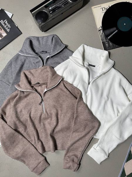Женская трикотажная кофта на молнии с высоким воротником 42-46, ONE SIZE (4цв) "FORMULA" недорого от прямого поставщика APR106-114v фото