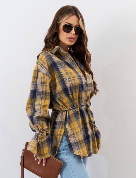 Рубашка женская фланелевая свободного кроя на пуговицах S, M, L, XL "RemiStore" от прямого поставщика Razg3591-SV663i_7 фото