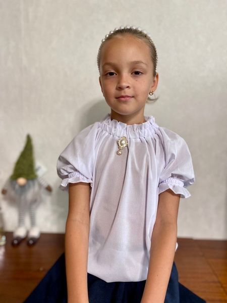 Блуза для девочек из софта 122, 128, 134, 140, 146 "BRYKINA" недорого от прямого поставщика 2PLGU1077-023v фото