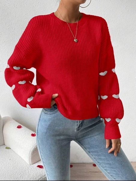 Светр жіночий молодіжний Сердечка oversize 42-46 (3 цв.) "OSIPOVA" недорого від прямого постачальника Rin4962-147t фото