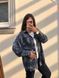 Стильная женская рубашка в клетку из фланели с деликатными камнями oversize (3цв) "ASPERAMO" недорого от прямого поставщика Rin1545-7101_пр_кл_синий_сер_бел_v фото 2