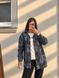 Стильная женская рубашка в клетку из фланели с деликатными камнями oversize (3цв) "ASPERAMO" недорого от прямого поставщика Rin1545-7101_пр_кл_синий_сер_бел_v фото 1