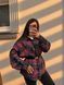 Стильная женская рубашка в клетку из фланели с деликатными камнями oversize (4цв) "ASPERAMO" недорого от прямого поставщика Rin1545-7101-1_пр_кл_кр_син_чер_бел_v фото 1