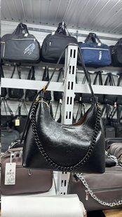 Жіноча сумка хобо з декоративним ланцюгом - "LEI" недорого від прямого постачальника SER3905-230802f_сумка_v фото