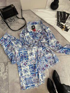 Костюм жіночий шовк SM; L-XL (2кв) "IRINA" недорого від прямого постачальника Sin1047-719r фото