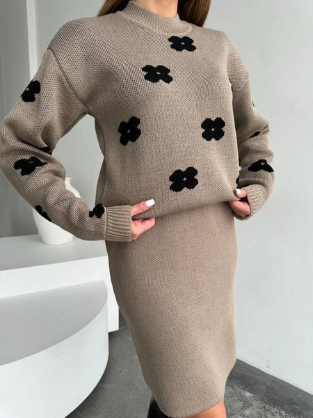 Костюм кофта та спідниця жіночий в'язання 42-46 універс (6 цв.) "OSIPOVA" недорого від постачальника Rin4962-150t фото