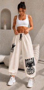 Штаны женские из двухнитки 42-48, ONE SIZE (4цв) "BONJOUR" недорого от прямого поставщика RIN1551-М608_принт_мопс_pugi_life_v фото