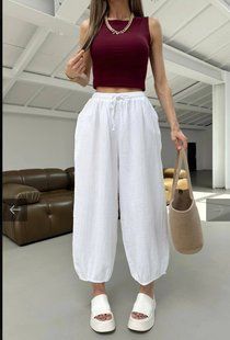 Штаны freesize из муслина 50-54 (3цв) "POSMITNUY" недорого от прямого поставщика RAZG6220-1753_батал_v фото