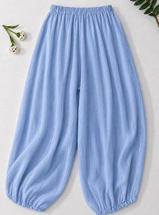 Штаны алладины женские из жатого коттона 42-48, ONE SIZE (3цв) "DAZZLENI" недорого от прямого поставщика 2PLGU1451-020_алладины_v фото