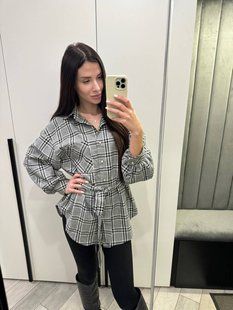 Жіноча стильна сорочка фланель у карту 42-44; 46-48 (2цв) "INDRESS" недорого від прямого постачальника Sin1491-407t фото