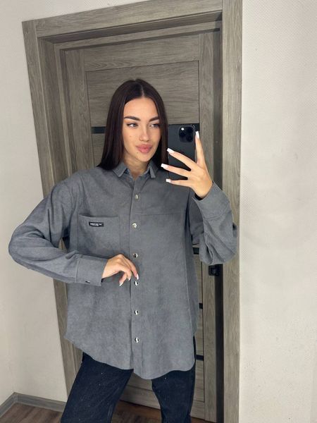 Рубашка женская из микровельвета 42-46, ONE SIZE (5цв) "INFINITY" недорого от прямого поставщика 2PLGU1421-8826v фото