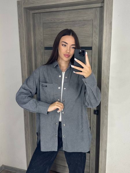 Рубашка женская из микровельвета 42-46, ONE SIZE (5цв) "INFINITY" недорого от прямого поставщика 2PLGU1421-8826v фото