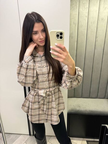 Женская стильная рубашка фланель в клетку 42-44; 46-48 (2цв) "INDRESS" недорого от прямого поставщика Sin1491-407t фото