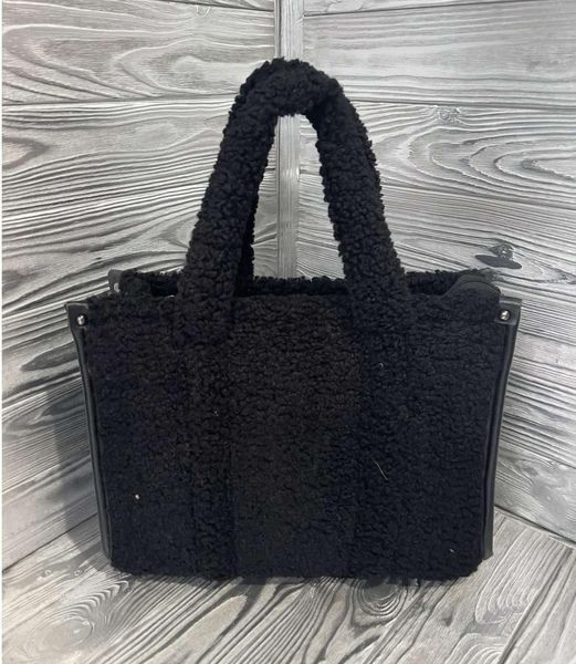 Cумка женская с ручками меховая Тедди 26*34*14 см. (2 цв.) "STYLE BOX" от прямого поставщика GU3614-1916i фото