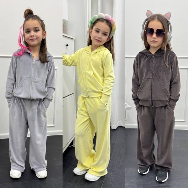Костюм для дівчинки з велюру 116, 122, 128, 134, 140, 146 (5кол) "CAPRIZZ MODA" недорого від прямого постачальника Sin811-003v фото