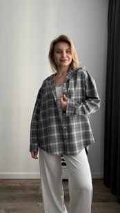 Сорочка жіноча фланелева в карту OVERSIZED (3 цв.) "LASAS" від прямого постачальника Sin1522-107i фото