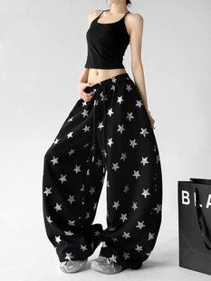 Штаны oversize с принтом звезд из двухнитки 42-46, 48-50 (2цв) "POSMITNUY" недорого от прямого поставщика RAZG6220-7254v фото