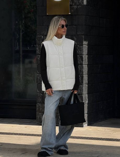 Жилет утеплений оверсайз жіночий з холофайберу 44-48, 50-52, 54-56 "ST. COUTURE" недорого від прямого постачальника 2PLGU1438-390-v фото