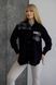 Рубашка женская в свободном силуэте oversize из микровельвета 50-52, 54-56, 58-60, 62-64 (4цв) "LETTI" недорого от прямого поставщика Rin5203-561_надп_core_карман_клетка_v фото 2