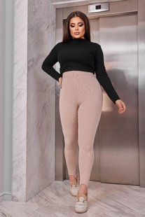 Лосини жіночі рубчик теплі зі штрипками 40-42, 44-46, 48-50, 52 (2кв) "TEVI" недорого від прямого постачальника Sin1510-5242a фото