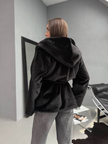 Шуба женская из мутона с капюшоном 42-48, ONE SIZE (3цв) "IREN" недорого от прямого поставщика Rin842-0107v фото