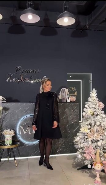 Платье женское костюмка с пайетками 42-46,48-52,54-58 "ELIZA" от прямого поставщика Rin1555-5730i фото