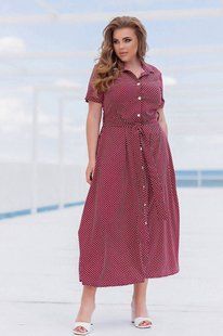Платье-халат женское 42-44, 46-48, 50-52 (2цв) "MILANI" недорого от прямого поставщика RIN4935-501_0251_принт_горох_v фото