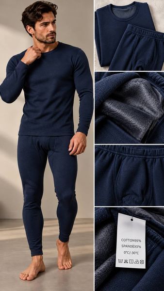Чоловіче термобілизна з велюру, артикул 2876 46-48, 50-52, 54-56 (3кол) "ST. COUTURE" недорого від прямого постачальника 2PLGU1438-2876v фото