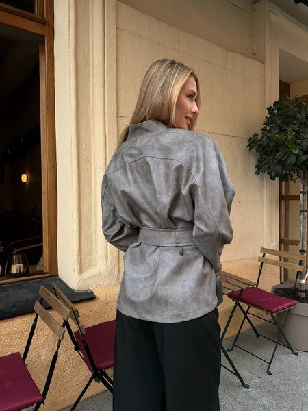 Косуха-бомбер жіноча з кожзаму ONE SIZE "IREN" недорого від прямого постачальника Rin842-148v фото
