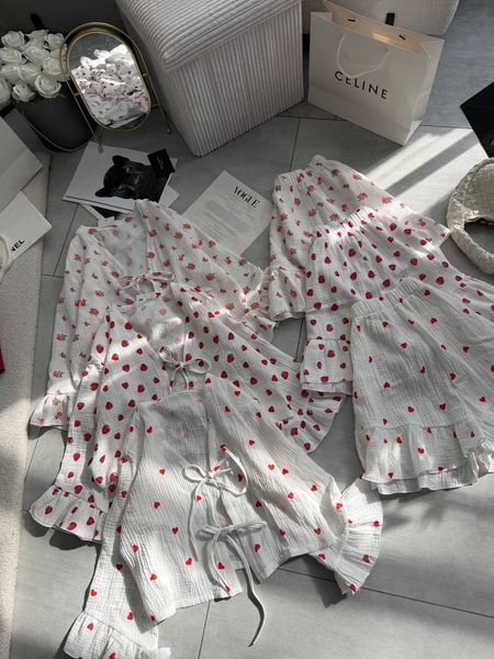 Комплект пижама женская из натурального муслина 42-46 "RUBY" недорого от прямого поставщика SIN1521-1244_пр_сердеч_v фото
