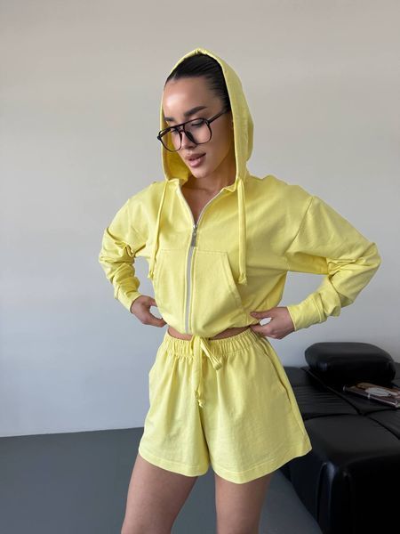Костюм женский с шортами из двухнитки ONE SIZE (3цв) "IREN" недорого от прямого поставщика Rin842-0124v фото