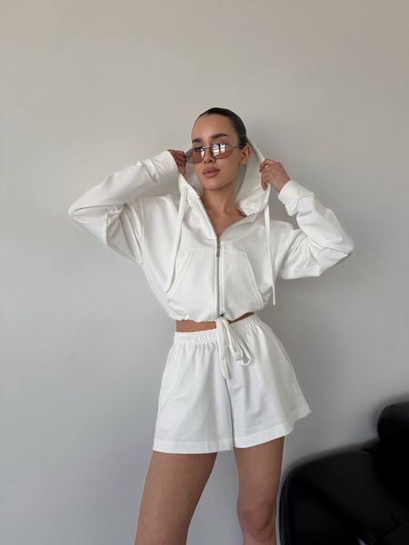 Костюм женский с шортами из двухнитки ONE SIZE (3цв) "IREN" недорого от прямого поставщика Rin842-0124v фото