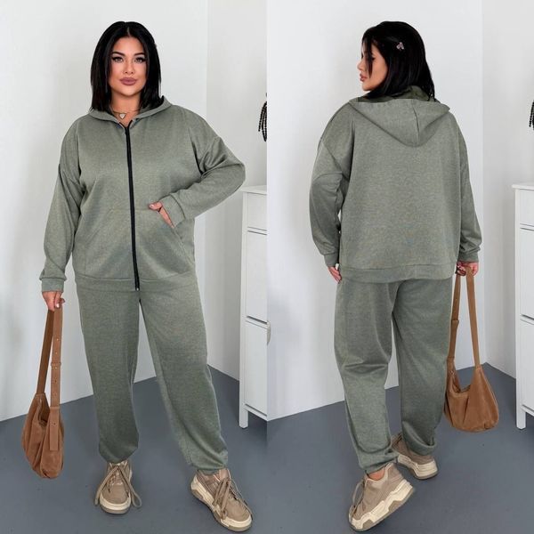 Костюм двоечка женский из трикотажа-букле 46-48, 50-52, 54-56, 58-60 "LADA" недорого от прямого поставщика Razg800-8099-1_мятный_v фото