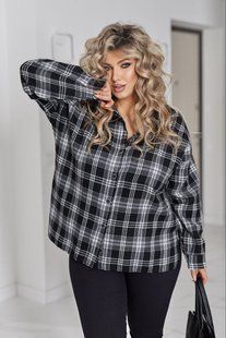 Сорочка&nbsp;жіноча картата фланель 42-46, 48-52,54-58,60-64" MaNaShop" недорого від прямого постачальника RIN2315-210t_5 фото