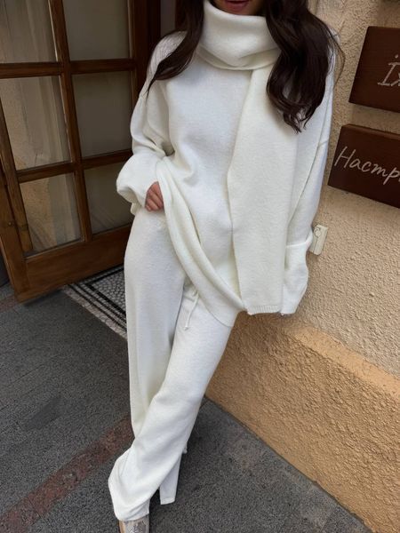 Костюм-трійка жіночий з акрилу, поліестеру та вовни з шарфом 42-48, ONE SIZE (4кол) "ADELE" недорого від прямого постачальника Rin1340-420_v фото